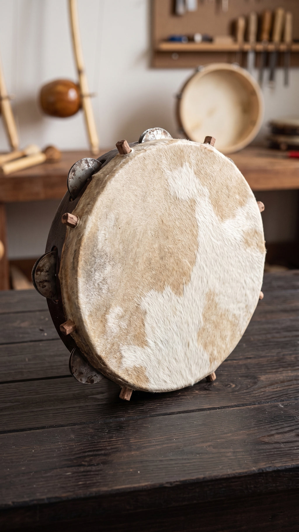 Authentic natural skin pandeiro
