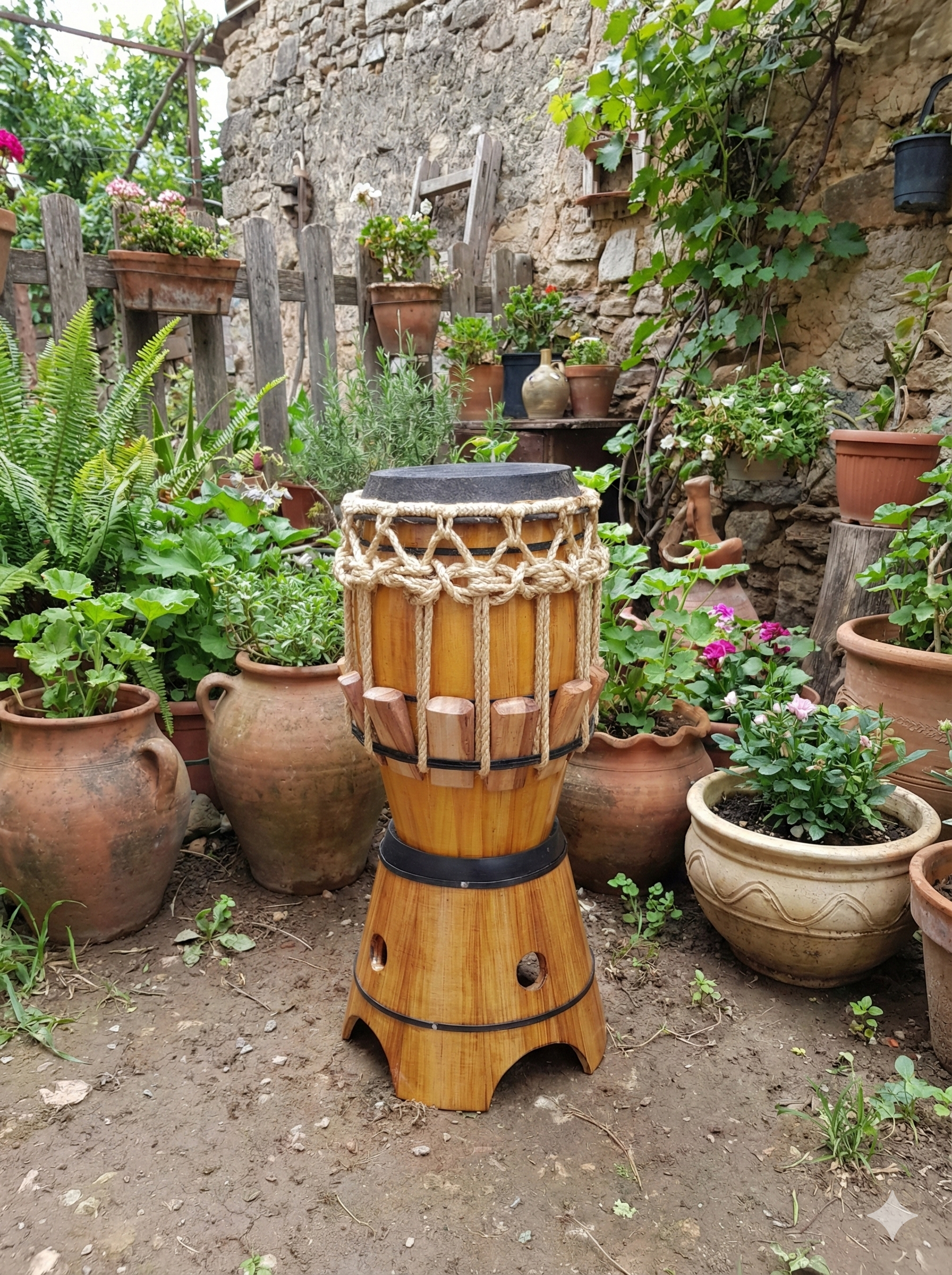 Atabaque de Corda - Yellow